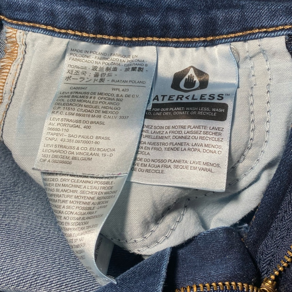 ‼️NOW SOLD ‼️ Levi's RED TAG 721 Highrise Skinny Dark Blue Jeans - Picture 9 of 12